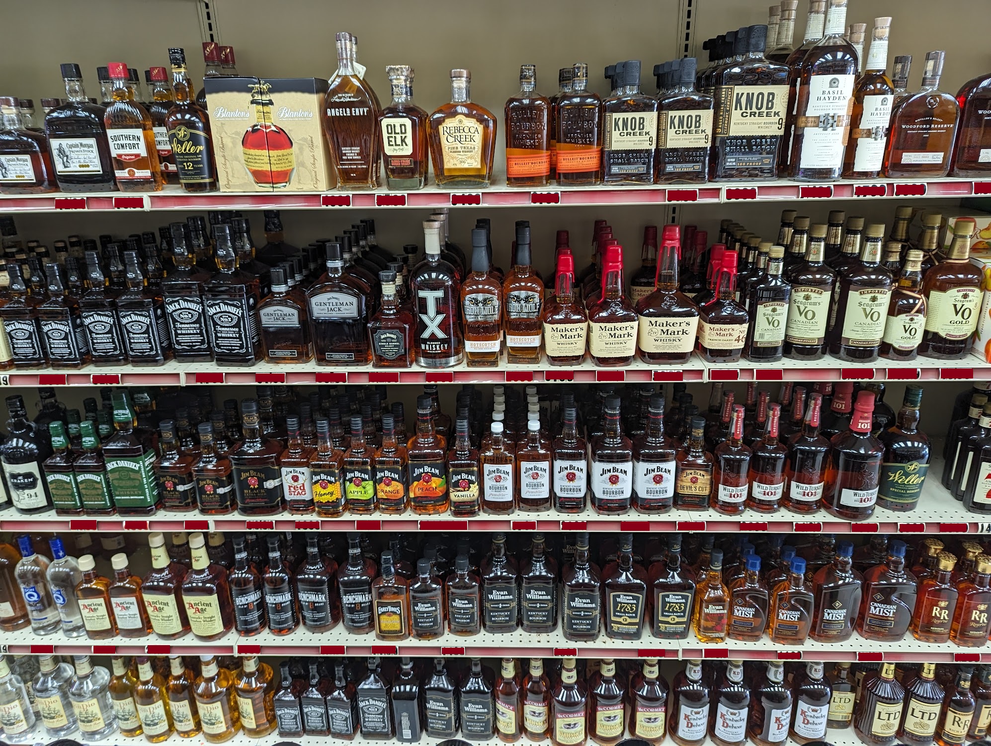 Bourbon Whiskey selection